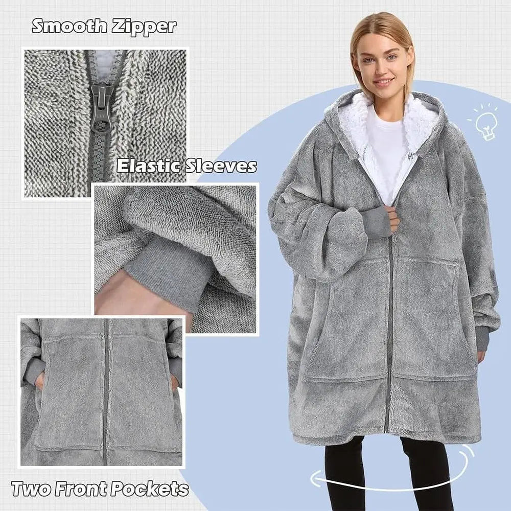 Maxi Polerón con Cierre Capucha